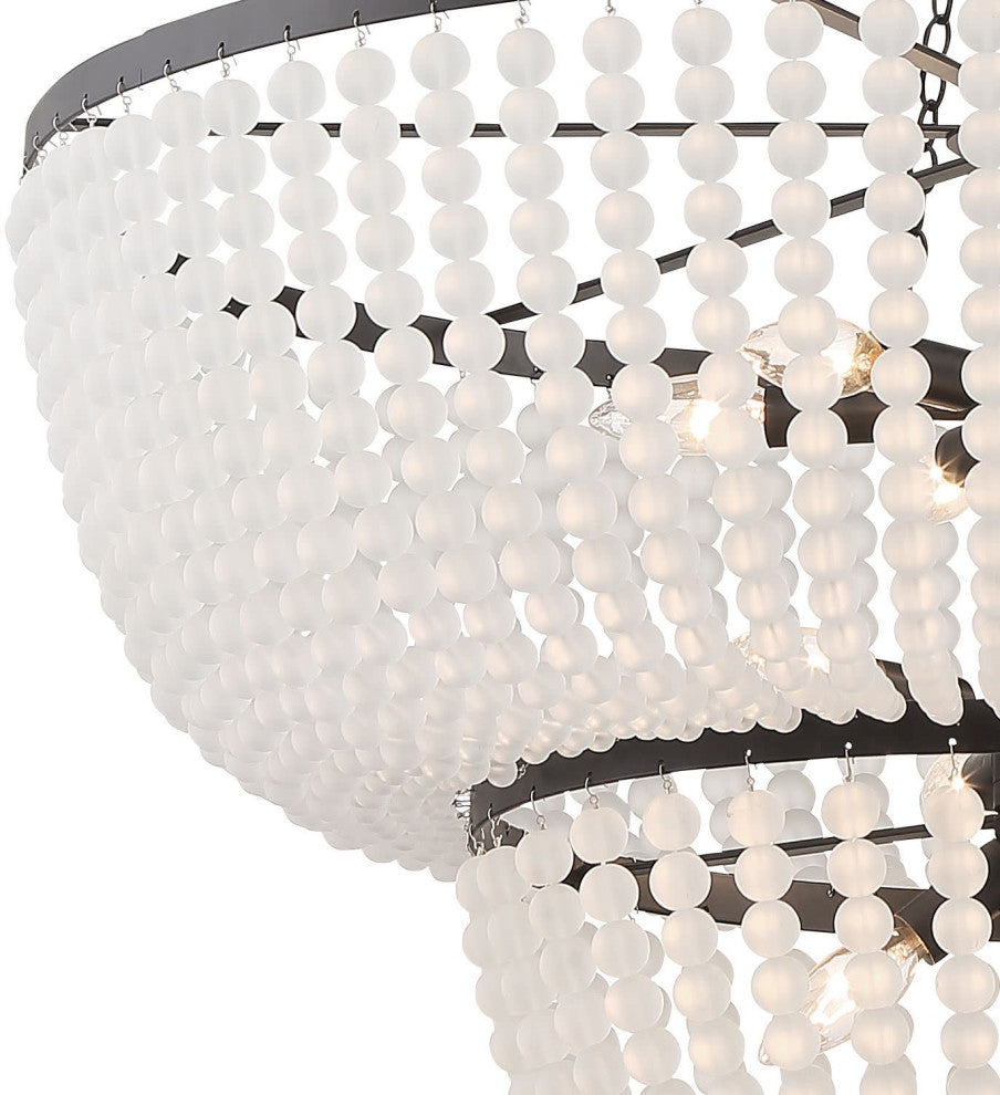 Crystorama Lighting Group 610 Rylee 8 Light 25"W Crystal - Antique Gold