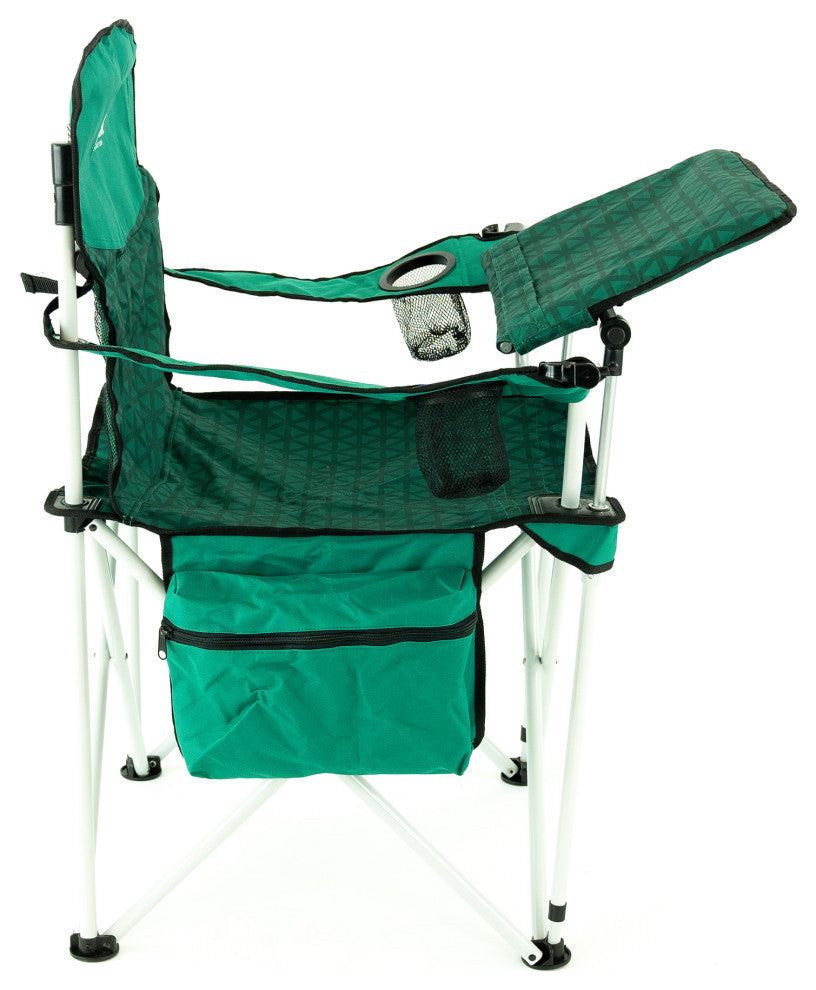 iChair Folding Wine Chair With Adjustable Table, Green Diamond