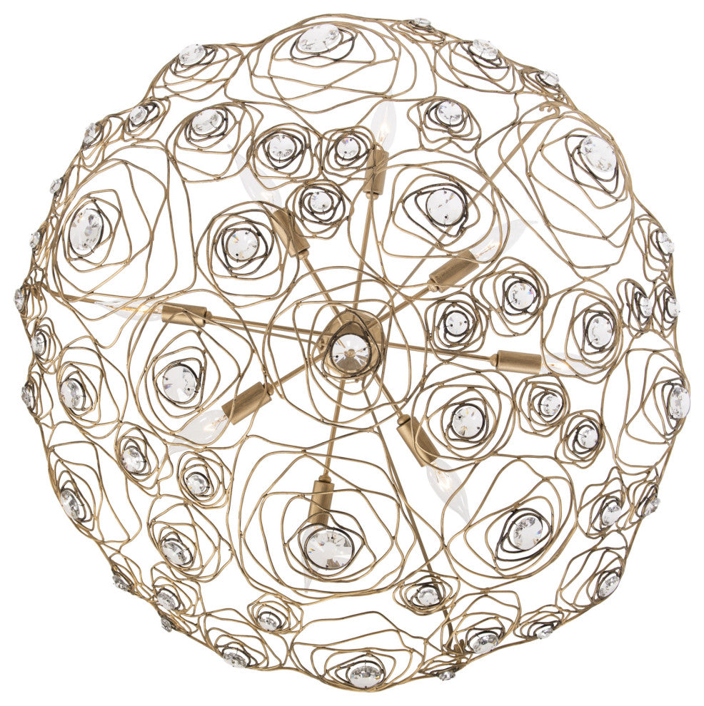 Varaluz 500P08 Ethereal Rose 8 Light 33"W Abstract Chandelier - Havana Gold