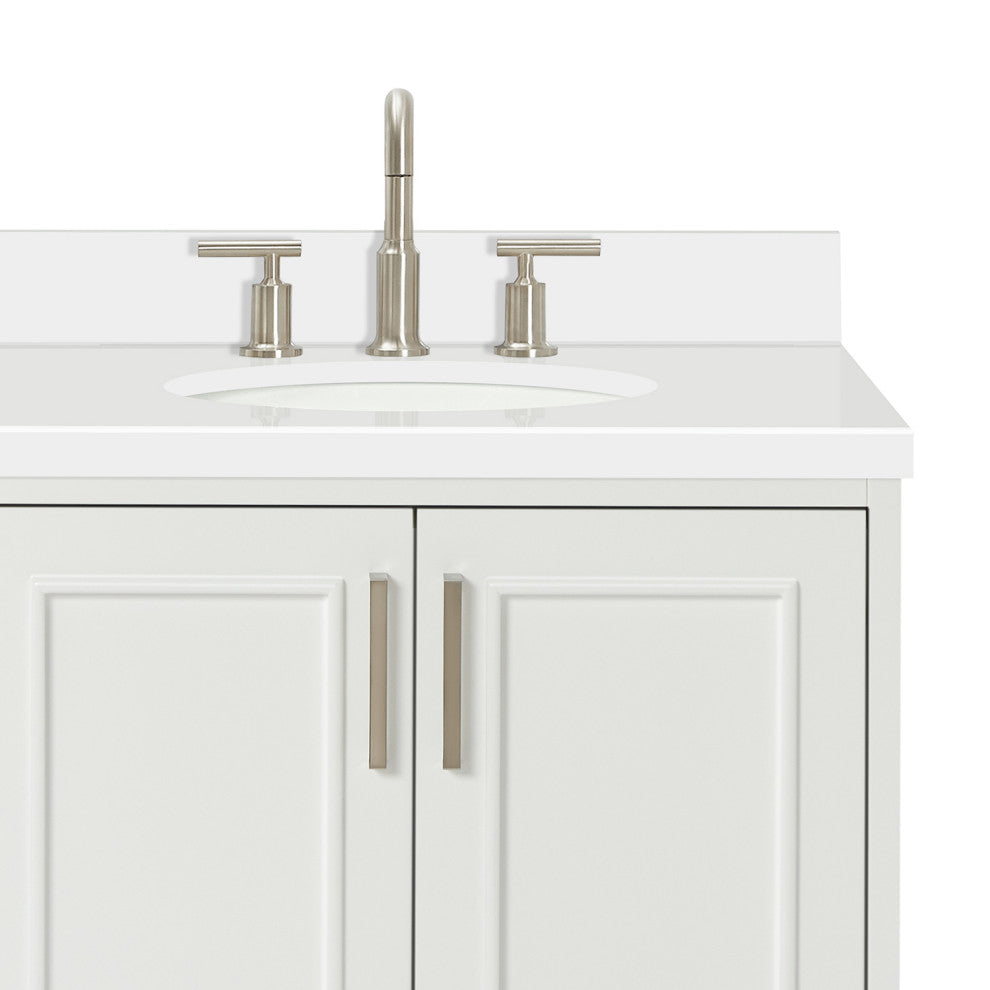 Ariel Stafford 43" Single Right Offset Oval Sink Bathroom Vanity