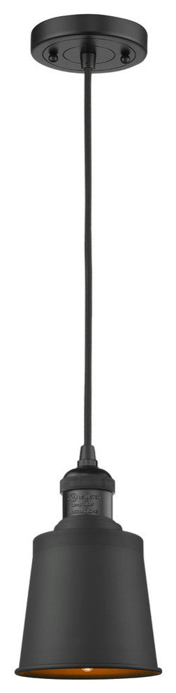 Addison 1-Light LED Mini Pendant, Matte Black