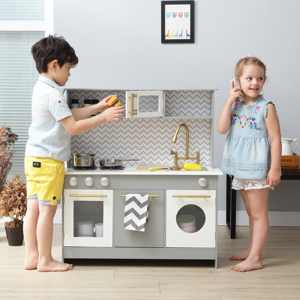 Little Chef Berlin Modern Play Kitchen, Grey