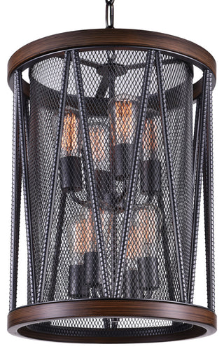 Parsh 8 Light Drum Shade Chandelier With Pewter Finish