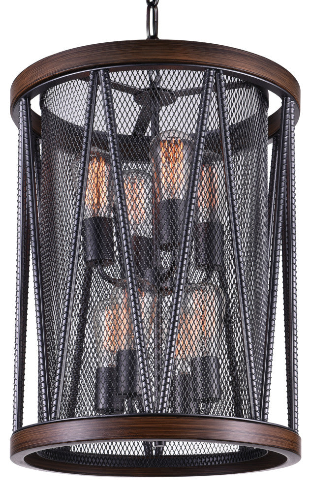 Parsh 8 Light Drum Shade Chandelier With Pewter Finish