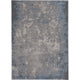 KAS Luna 7131 Silver/Blue Natural Area Rug, 5'3"x7'7"