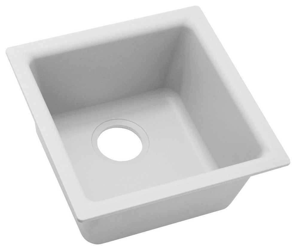 Elkay ELG1616WH0 ELKAY RESIDENTIAL Single Bowl Dual Mount Bar Sink White