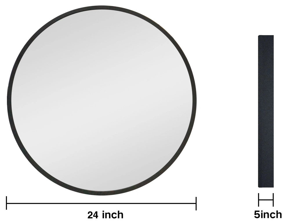 Aurora Round Frame Medicine Cabinet, 24Inch Round