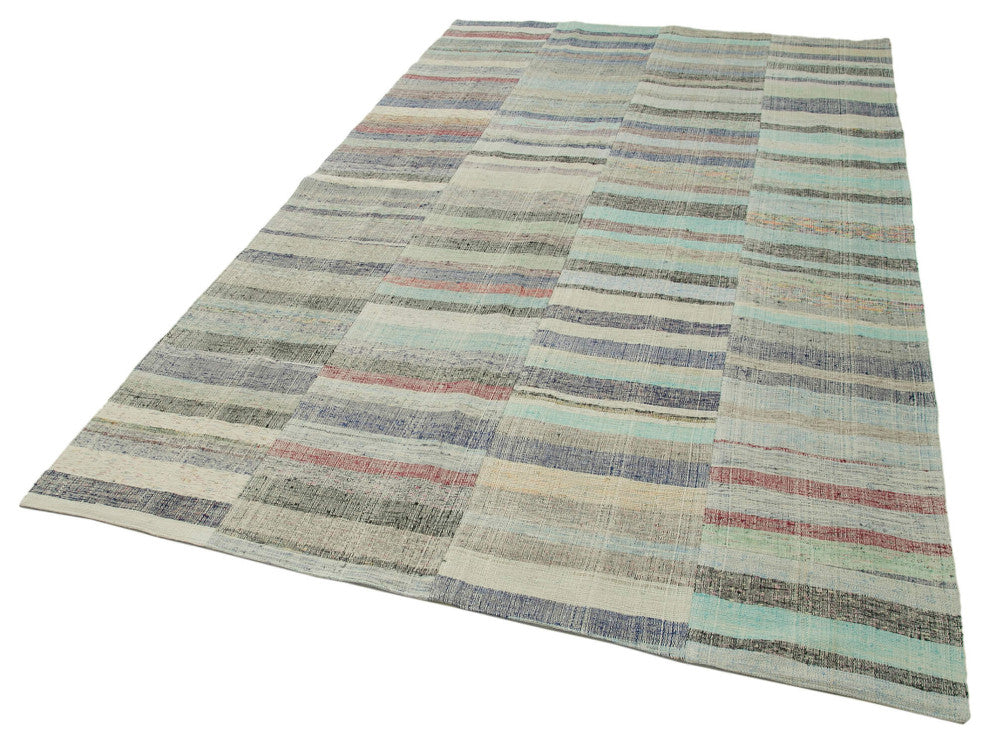 Rug N Carpet - Handmade Anatolian 5' 11'' x 9' 8'' Vintage Patchwork Kilim Rug