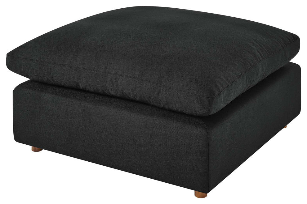 Modular Sectional Deep Sofa Set, Black, Fabric, Modern, Lounge Cafe Hospitality
