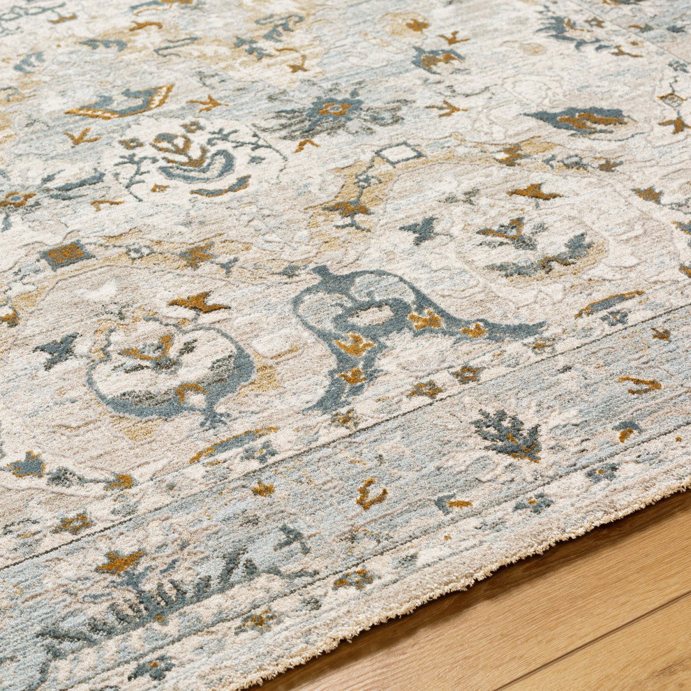 Surya Dresden DRE-2308 Machine Woven Area Rug, Off-White, 10' x 13'11"