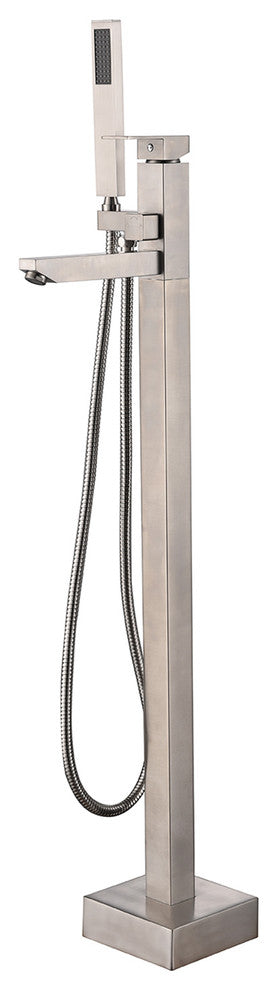 SevenFalls 8010 Freestanding Bathtub Faucet With Hand Shower, Brushed Nickel