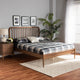 Neilan Modern Brown Finished Wood King Size Platform Bed