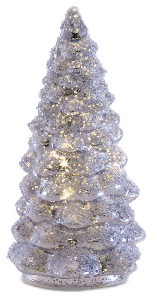 LED Frosted Glass Tree Decor, 3-Piece Set