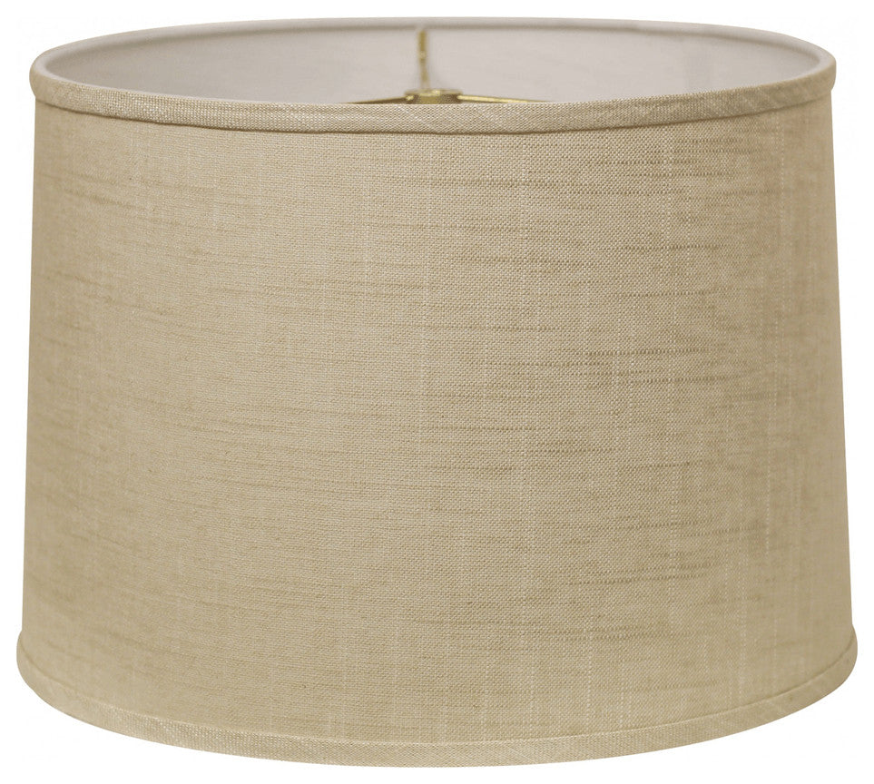 14" Light Wheat Throwback Drum Linen Lampshade
