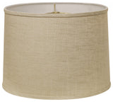 14" Light Wheat Throwback Drum Linen Lampshade