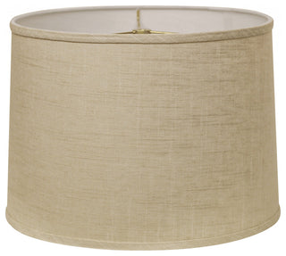 14" Light Wheat Throwback Drum Linen Lampshade