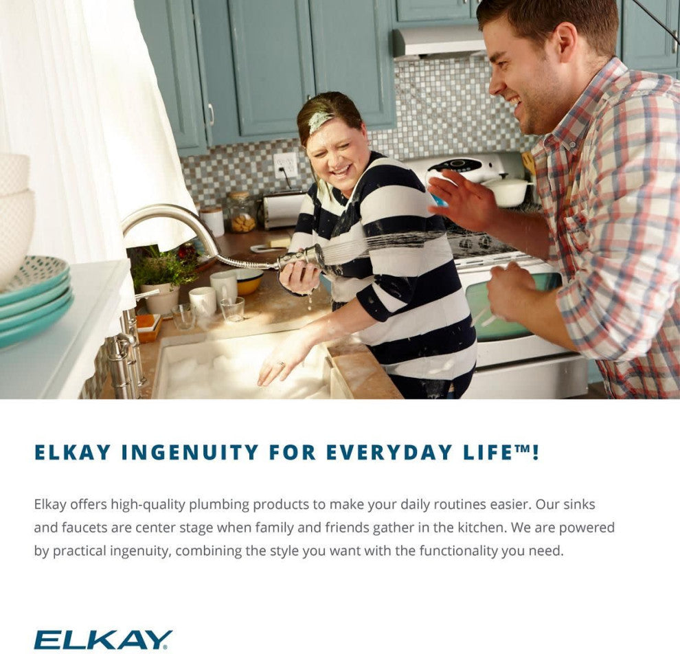 Elkay LRAD171655 Lustertone 17" Drop In Single Basin Stainless - 4 Faucet Holes