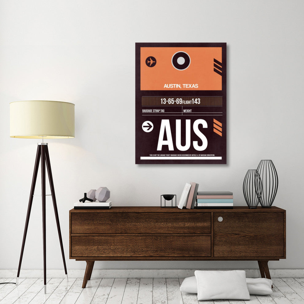 "AUS Austin Luggage Tag 2" Fine Art Print