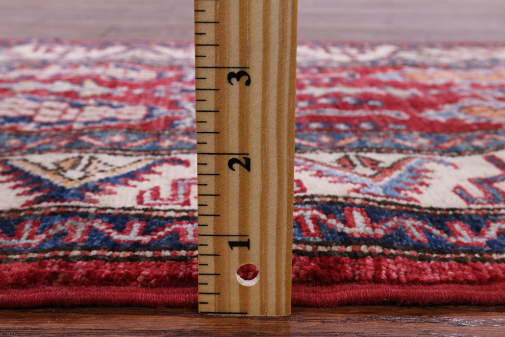 Hand-Knotted Super Kazak Runner Rug 2' 0" X 6' 2" Q7714