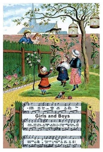 Girls and Boys- Fine Art Giclee Print 24" x 36"