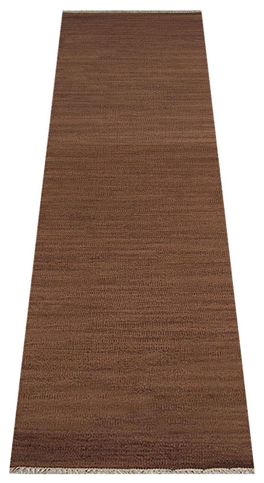 HAND WOVEN FLAT WEAVE KILIM WOOL ECO-FRIENDLY AREA RUGS-Solid,Light Brown