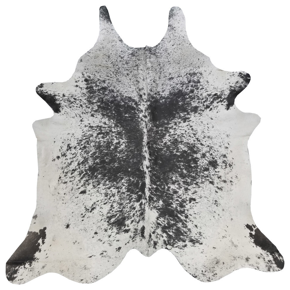 Black and White Salt and Pepper Brazilian Cowhide, 6x7
