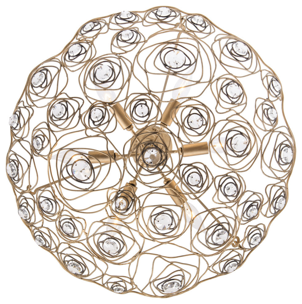 Varaluz 500P06 Ethereal Rose 6 Light 24"W Abstract Chandelier - Havana Gold