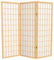 4'' Tall Window Pane Shoji Screen, Natural, 3 Panels