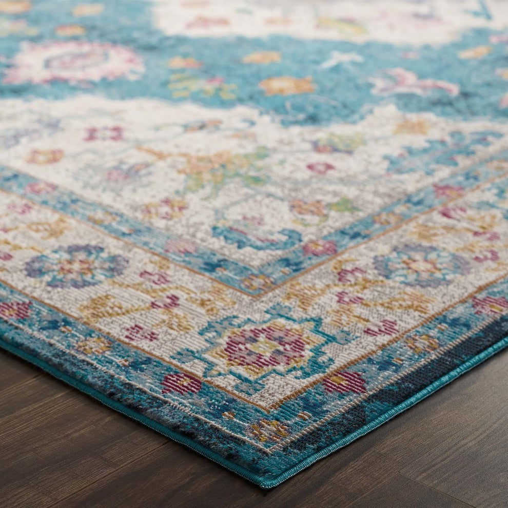 Success Anisah Distressed Vintage Floral Persian Medallion 8x10 Area Rug