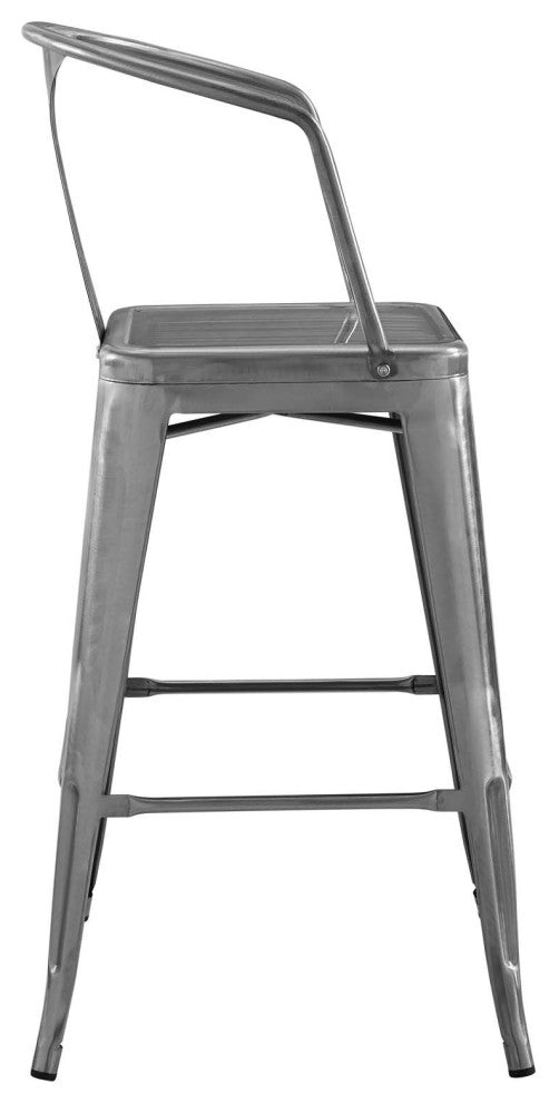 Promenade Bar Stool Set of 4-Gunmetal