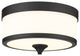 Zlite 307F-MB 3-Light Flush Mount, Etched White