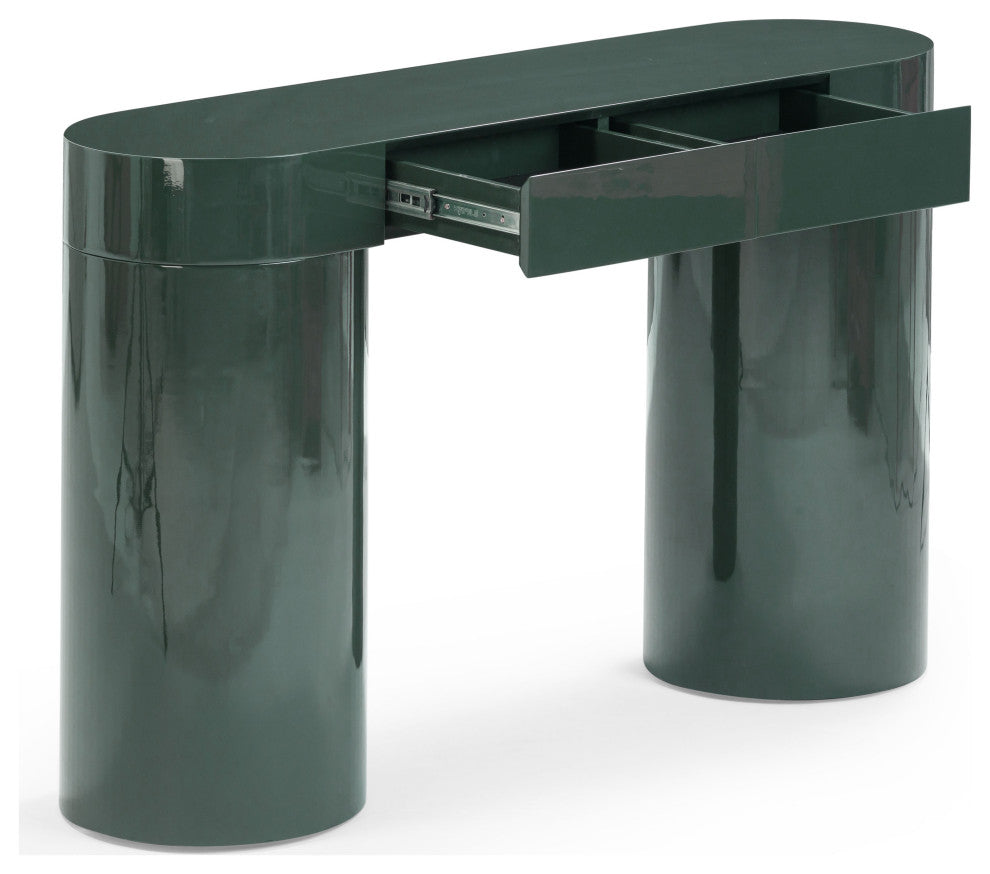 Mira High Gloss Console Table, Green