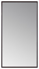 Viella Rectangular Aluminum Wall Mounted Mirror, Matte Black, 18"