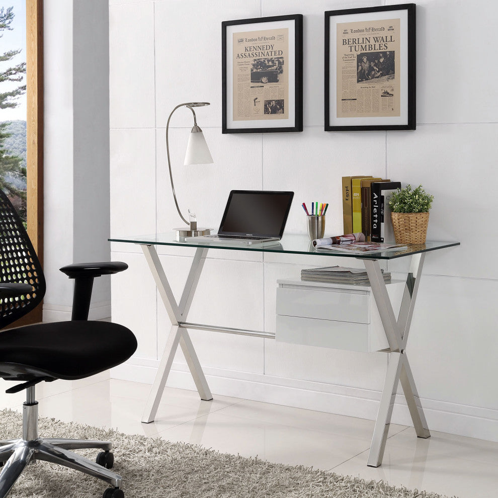 Stasis Office Desk, White