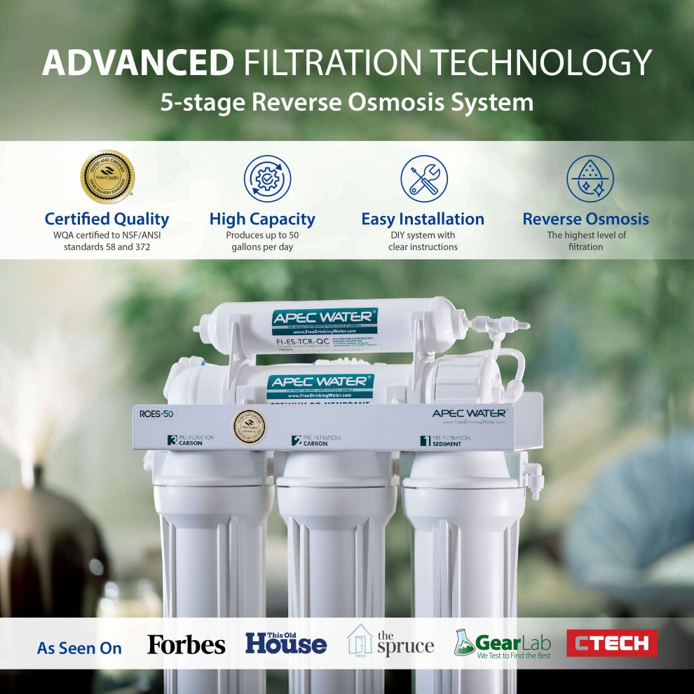 APEC Essence 5-Stage Reverse Osmosis Drinking Water Filter System
