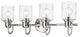 Zlite 340-4V-CH 4-Light Vanity, Clear Seeded