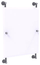 Carolina Crystal Frameless Rail Mounted Mirror, Matte Gray