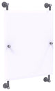 Carolina Crystal Frameless Rail Mounted Mirror, Matte Gray