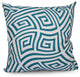 Geometric Decorative Pillow, Lake Blue, 20"x20"