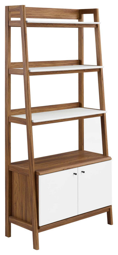 Bixby 33" Bookshelf, Walnut White