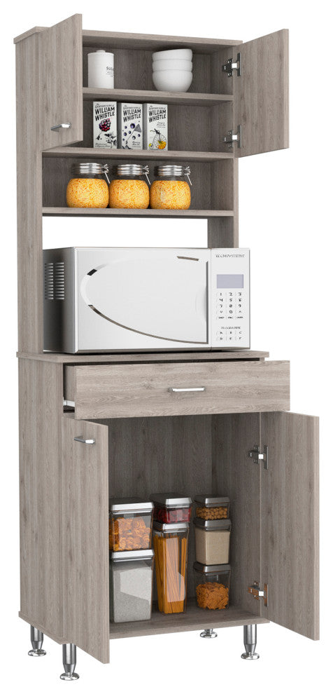 DEPOT E-SHOP Helis 60 Kitchen Pantry, Light Gray