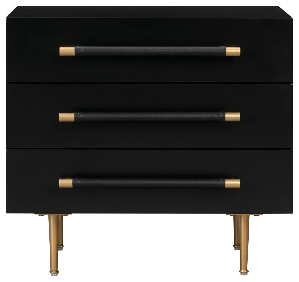 Trident Nightstand, Black
