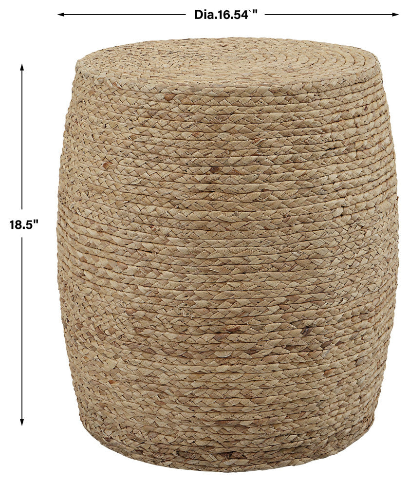 Uttermost Resort Straw Accent Stool