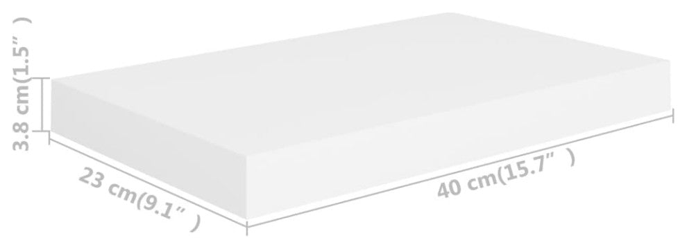 vidaXL Wall Shelf Floating Shelf Display Shelf for Book Wall Mounted White