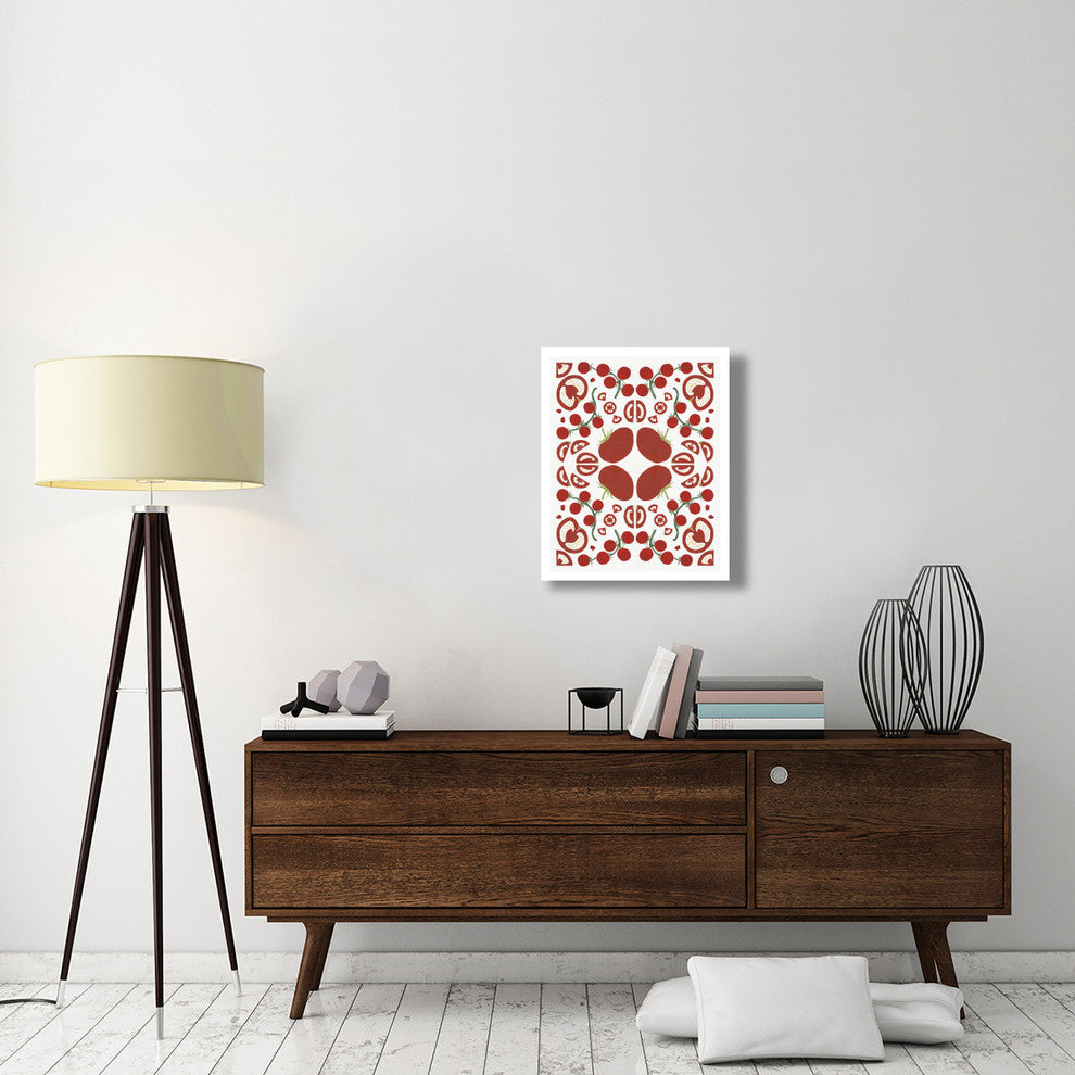 "Retro Tomato Otomi" Digital Paper Print by Elyse DeNeige, 22"x26"