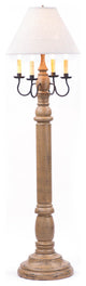 General James Floor Lamp in Pearwood with Shade