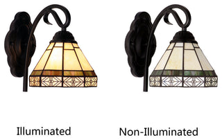 Belle Mission 1- Light Blackish Bronze Wall Sconce 7" Shade