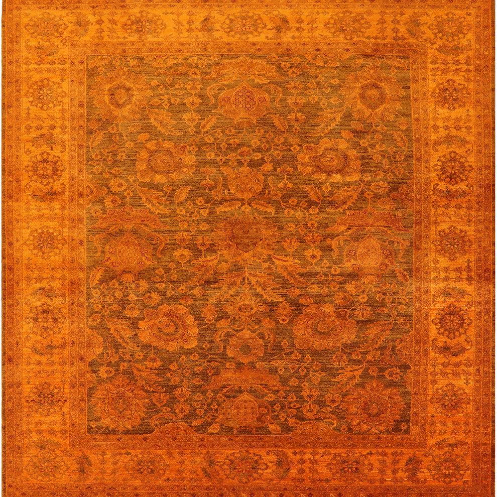 Ahgly Company Indoor Square Mid-Century Modern Area Rugs, 7' Square