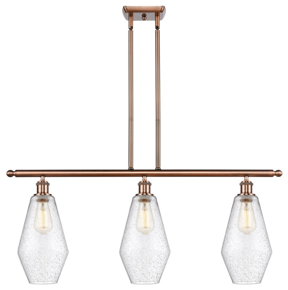 Innovations Cindyrella 3-Light Island Light 516-3I-AC-G654-7, Antique Copper