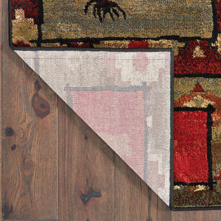 Wilder Southwest Lodge Brown/Rust Area Rug, 1'10"x3'